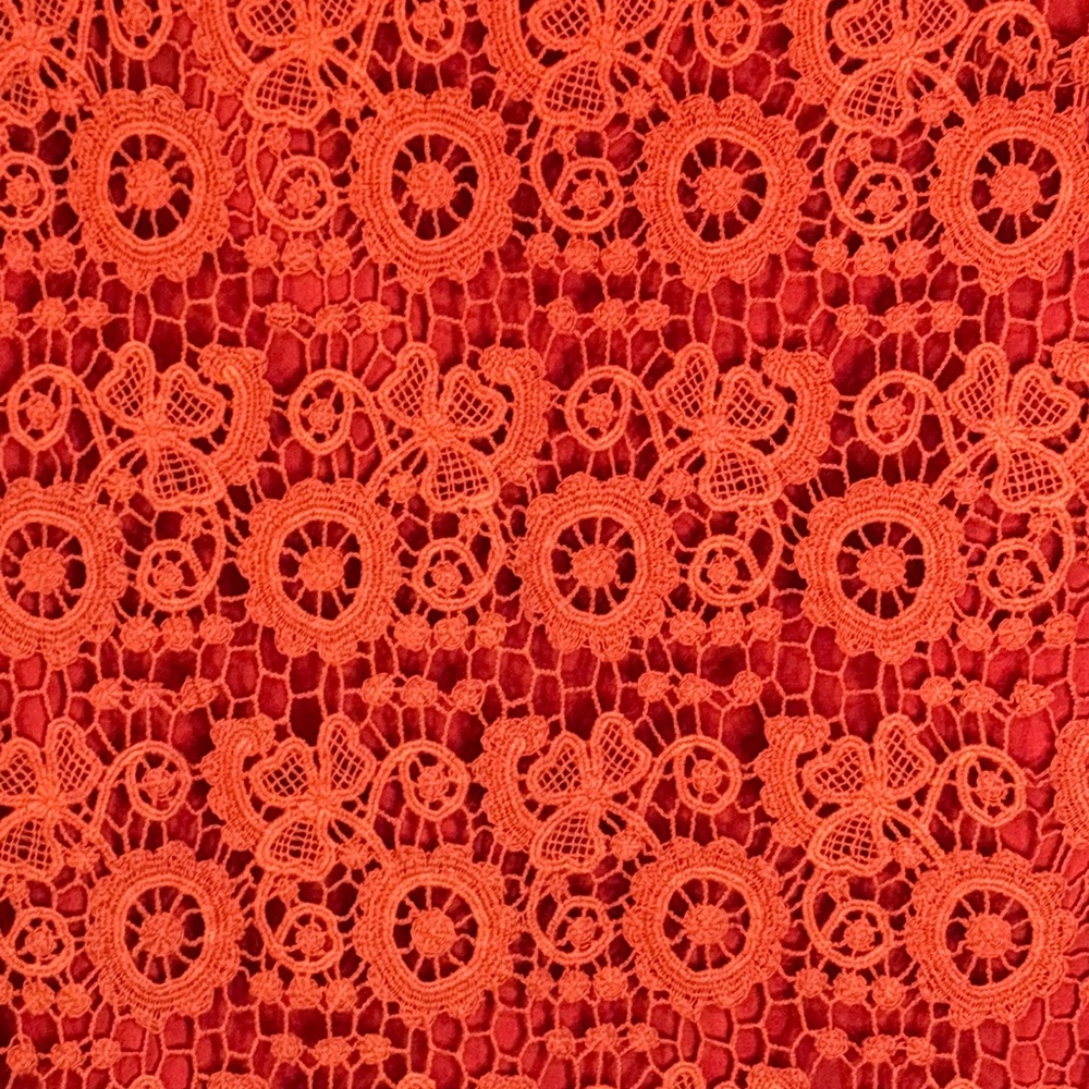 Moulinette Soeurs Anthropologie Rust Crochet Lace Shift Dress Spring - Picture 2 of 8